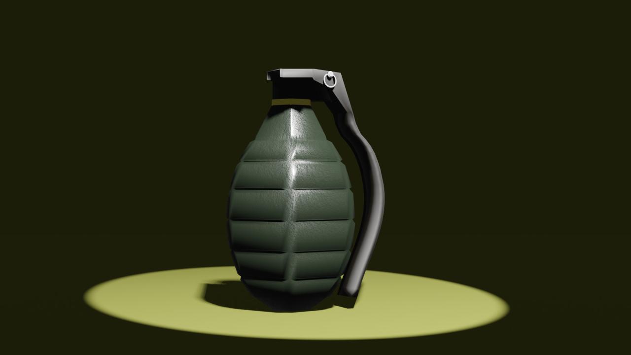 Low poly grenade front